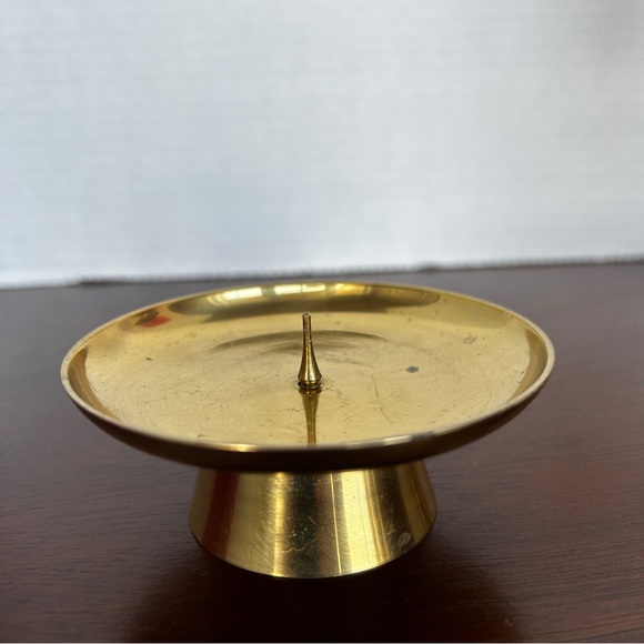 Two Brass Pillar (Piller) Candle Holders/Stands - Picture 5 of 15